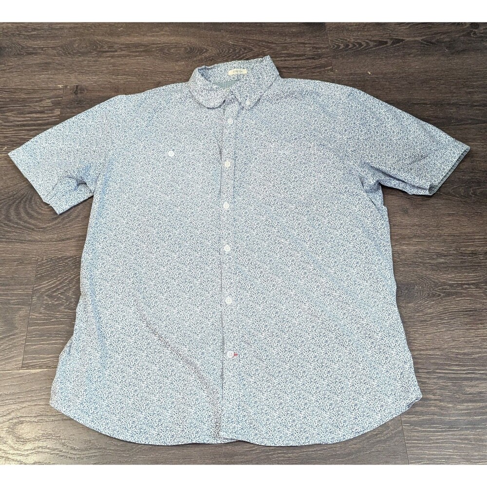 Colours Alexander Julian Shirt Size Large White Short Sleeve Button Up (641m)